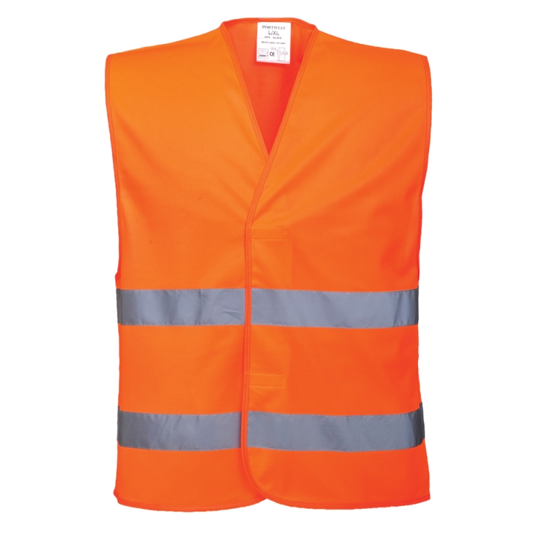 Warnweste Orange EN 471 in 4 größen S/M, L/XL, XXL/3XL, 4X