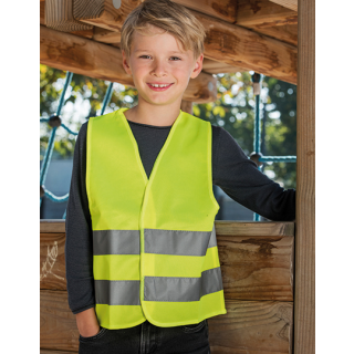 Gelbe Warnweste Kinder bedrucken - Warnkleidung