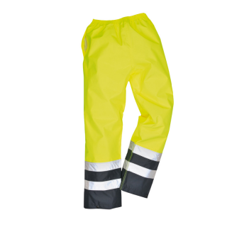 Gelb aus Polyester/Baumwolle Warnschutz-Hose