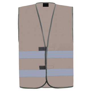 Warnweste Signalweste Standard Passau Safety Vest 3 Größen Sonderfarben Grau-M/L (ca. 122 cm Umfang)