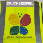 Kinder Signalweste / Funktionsweste / Warnweste Standard  inkl. Premium CMYK + weiß druck